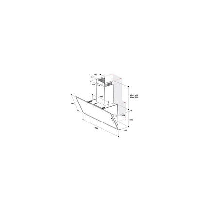 Hotte décorative murale inclinée WHIRLPOOL WHVF93FLTK