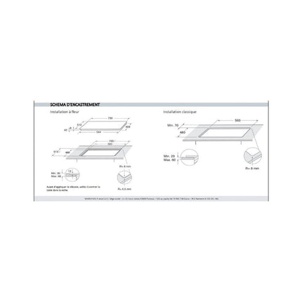 Plaque gaz WHIRLPOOL GOWL758NBFR 75cm
