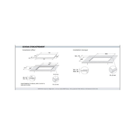 Plaque gaz WHIRLPOOL GOWL758NBFR 75cm