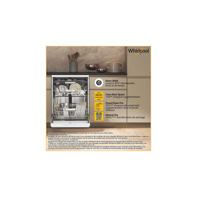 Lave vaisselle 60 cm WHIRLPOOL W7FHP43