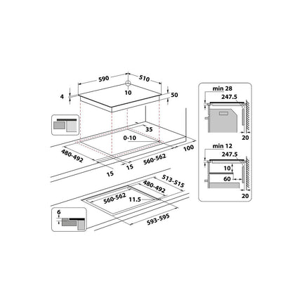 Plaque induction WHIRLPOOL WFS3660CPNE Cleanprotect
