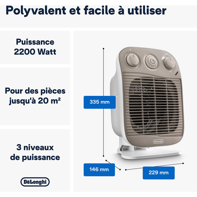 Chauffage soufflant DELONGHI HFS50D22 WH