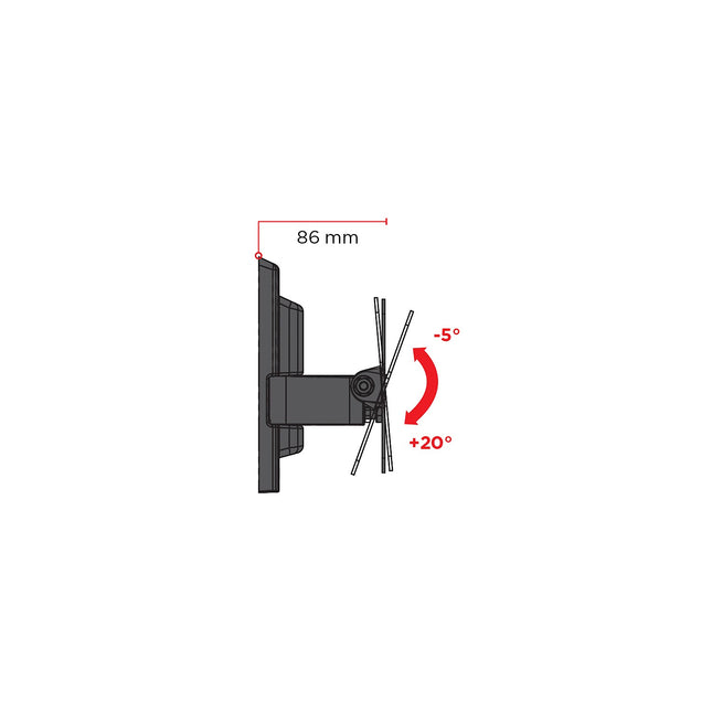 Support mural TV MELICONI ETR-200 FLAT 26-40 pouces