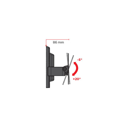 Support mural TV MELICONI ER-100 FLAT 14-25 pouces