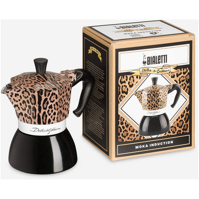 Cafetière italienne BIALETTI Moka Induction 4 cups D&G Leopard