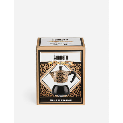Cafetière italienne BIALETTI Moka Induction 4 cups D&G Leopard
