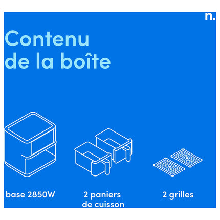 Friteuse sans huile NUTRIBULLET airfryer 8L double bac NBA081B