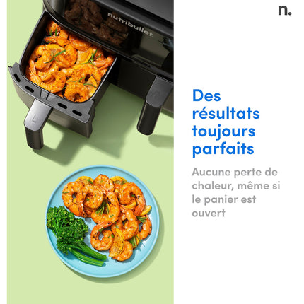 Friteuse sans huile NUTRIBULLET airfryer 8L double bac NBA081B