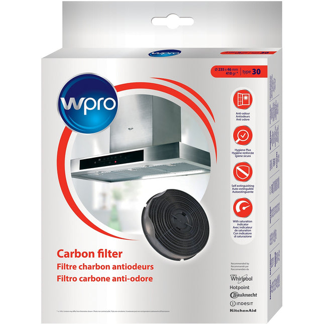 Filtre hotte WPRO CHF30