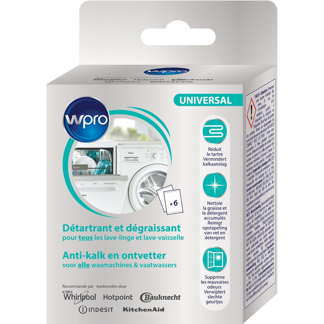 nettoyant WPRO Détartrant 3 en 1 LL/LV - DES616 6 mois