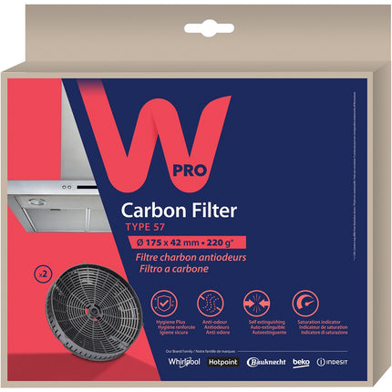Filtre hotte WPRO CHF57