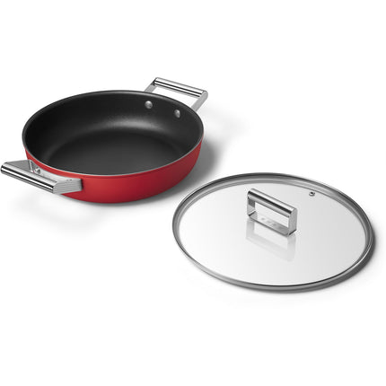 Sauteuse SMEG diam 28 cm tout feux rouge mat