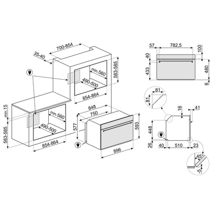 Four encastrable SMEG SFP9302TX