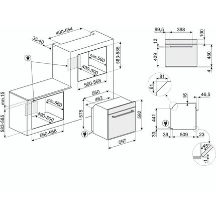 Four encastrable SMEG SFP6401TB