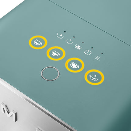 Expresso Broyeur SMEG vert émeraude BCC12EGMEU