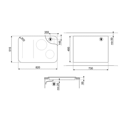 Plaque induction SMEG SISL7844