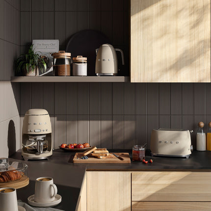 Grille-pain SMEG TSF01MLMEU Années 50 Beige lin