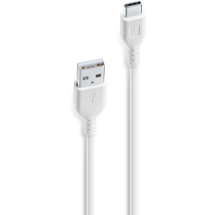 Câble de charge CELLULARLINE 1M USB-A vers USB-C blanc