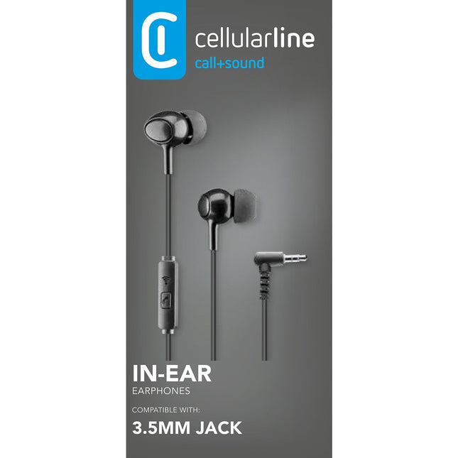Ecouteurs CELLULARLINE intra-auriculaires noir