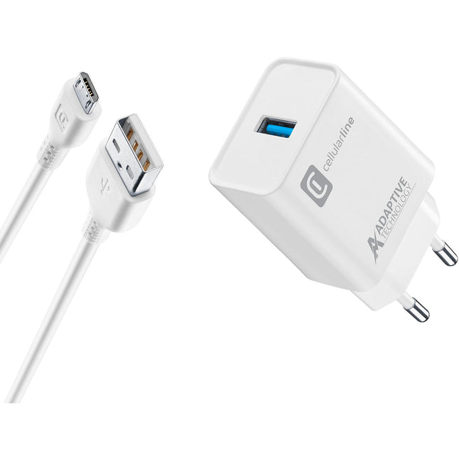 Chargeur + câble CELLULARLINE 15W Samsung USB-C kit blanc