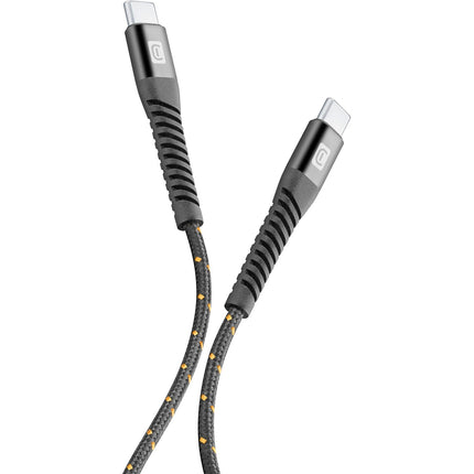 Câble de charge CELLULARLINE 1M USB-C vers USB-C kevlar noir