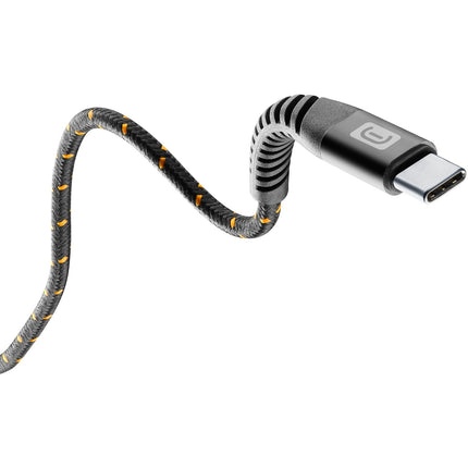 Câble de charge CELLULARLINE 1M USB-C vers USB-C kevlar noir