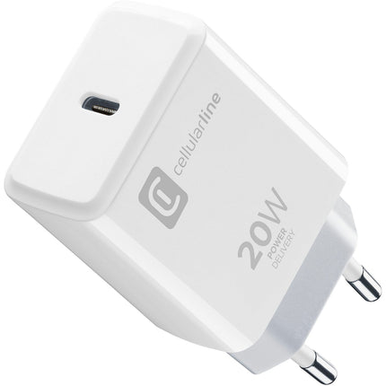 Chargeur CELLULARLINE 20W PowerDelivery Blanc