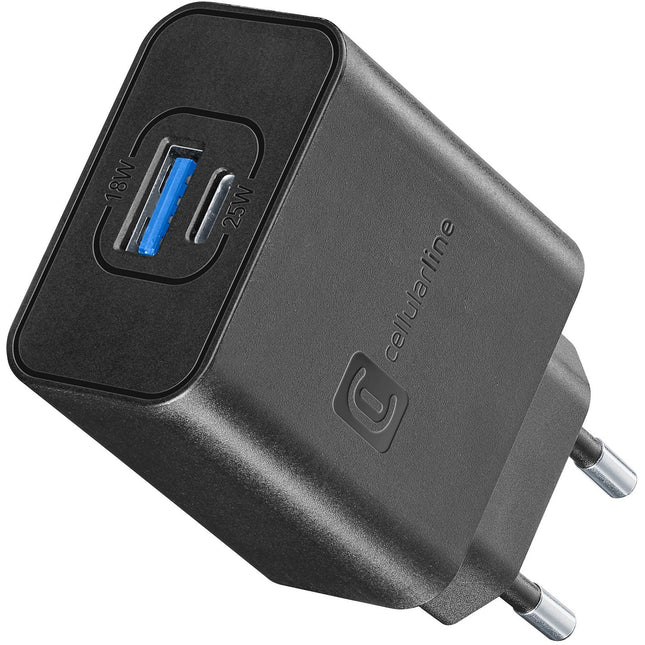 Chargeur CELLULARLINE 25W USB-C PD Samsung noir