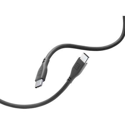 Câble de charge CELLULARLINE 1.2M USB-C vers USB-C doux noir