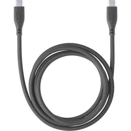 Câble de charge CELLULARLINE 1.2M USB-C vers USB-C doux noir