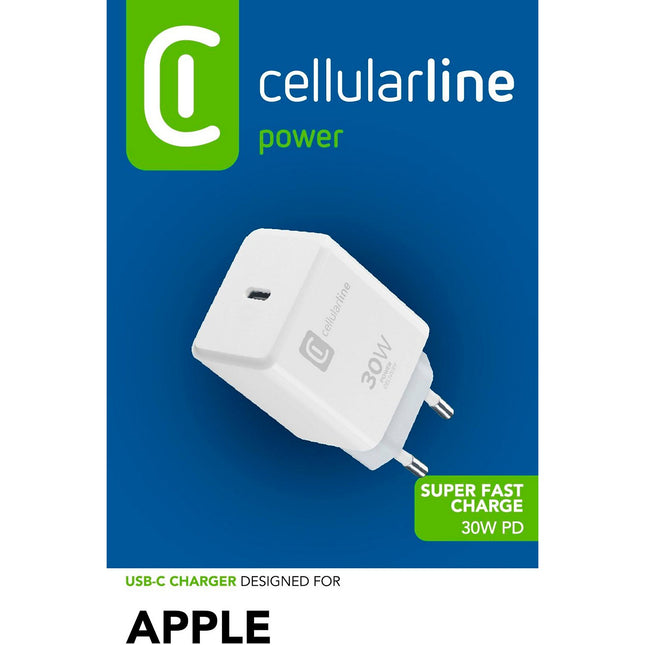 Chargeur CELLULARLINE 30W USB-C + cable Lightning