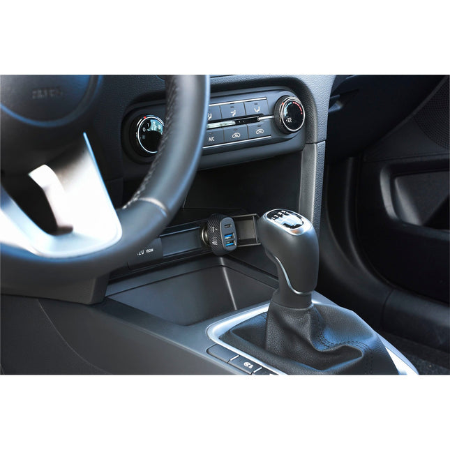 Chargeur allume cigare CELLULARLINE PD 44W - 2 USB-A - 1 USB-C compact noir
