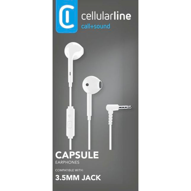 Ecouteurs CELLULARLINE capsule ovale blanc