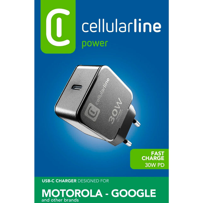 Chargeur CELLULARLINE 30W USB-C PD Motorola blanc