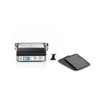 Grille-viande BRAUN CG9040 inox 2 zones e cuisson plaques movibles à poser, 37x23 cm