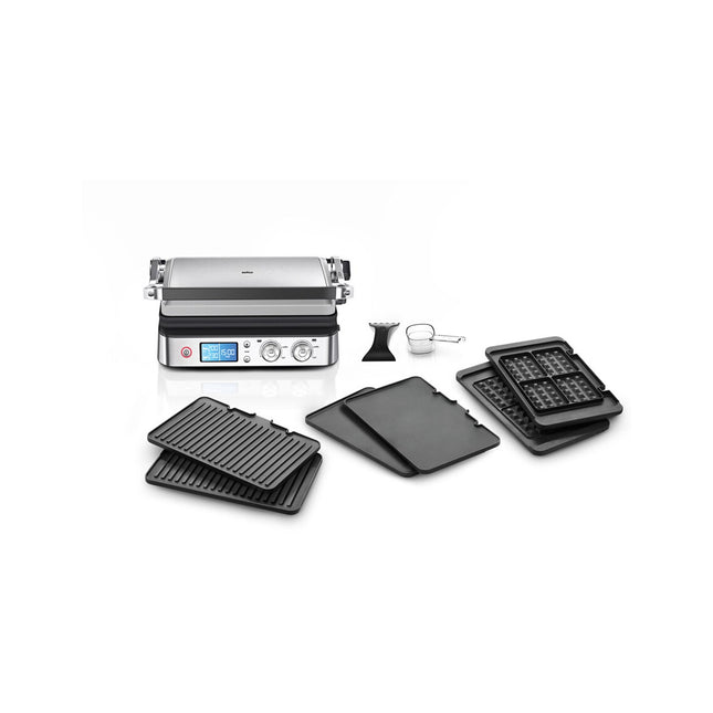 Grille-viande BRAUN CG9047 inox 3 jeux de plaques amovibles, 37x23 cm