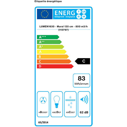 Hotte décorative murale FALMEC LUMEN1630