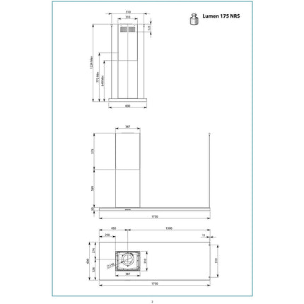 Hotte décorative îlot FALMEC LUMENRS2732