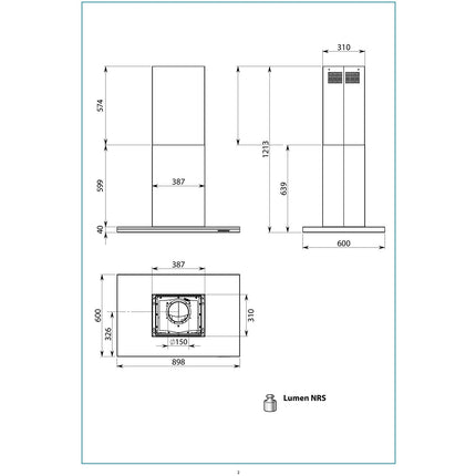 Hotte décorative murale FALMEC LUMENRS1430