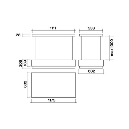 Hotte décorative îlot FALMEC LEVANTE3620