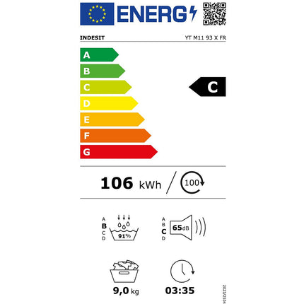 Sèche linge pompe à chaleur INDESIT YTM1193XFR Reconditionné