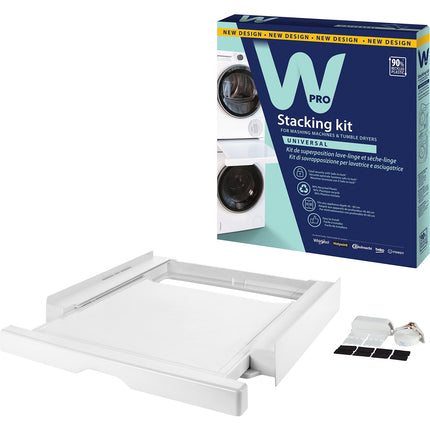 Kit de superposition WPRO colonne avec tablette coulissante