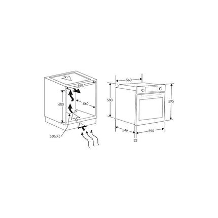 Four encastrable ROSIERES RFC3OP5579IN