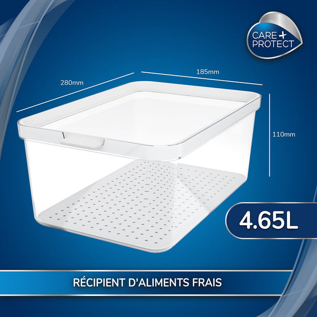 Boîte CARE+PROTECT alimentaire empilable 4.65L CARE+PROTECT