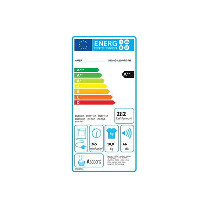 Sèche linge pompe à chaleur HAIER HD100-A2959RE-FR