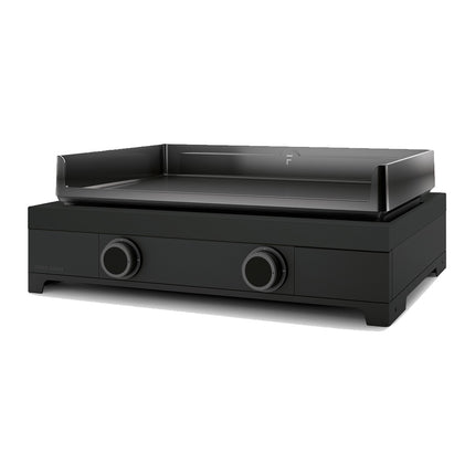 Plancha gaz FORGE ADOUR modern G 60 A N noir 2 brûleurs à poser, 60.5x42 cm
