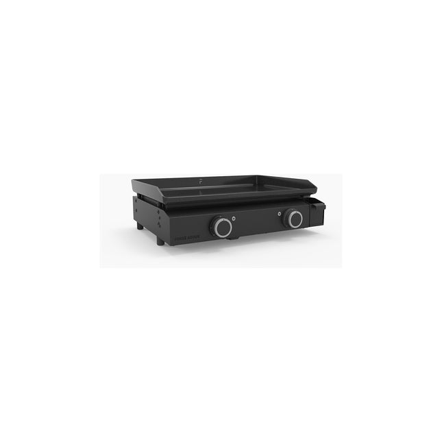 Plancha électrique FORGE ADOUR ACIER BASE 60A noir 2 brûleurs à poser, 57.5x37.9 cm