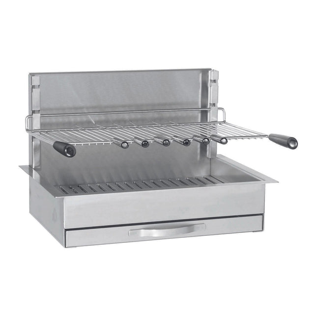 Barbecue charbon FORGE ADOUR 961.66 inox encastrable 57 cm