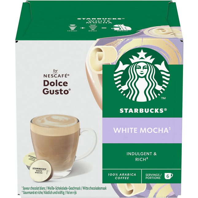 Capsules NESTLE starbucks by dolce gusto mocha white cho