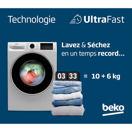 Lave linge séchant hublot BEKO B5DFT51044DOS Reconditionné